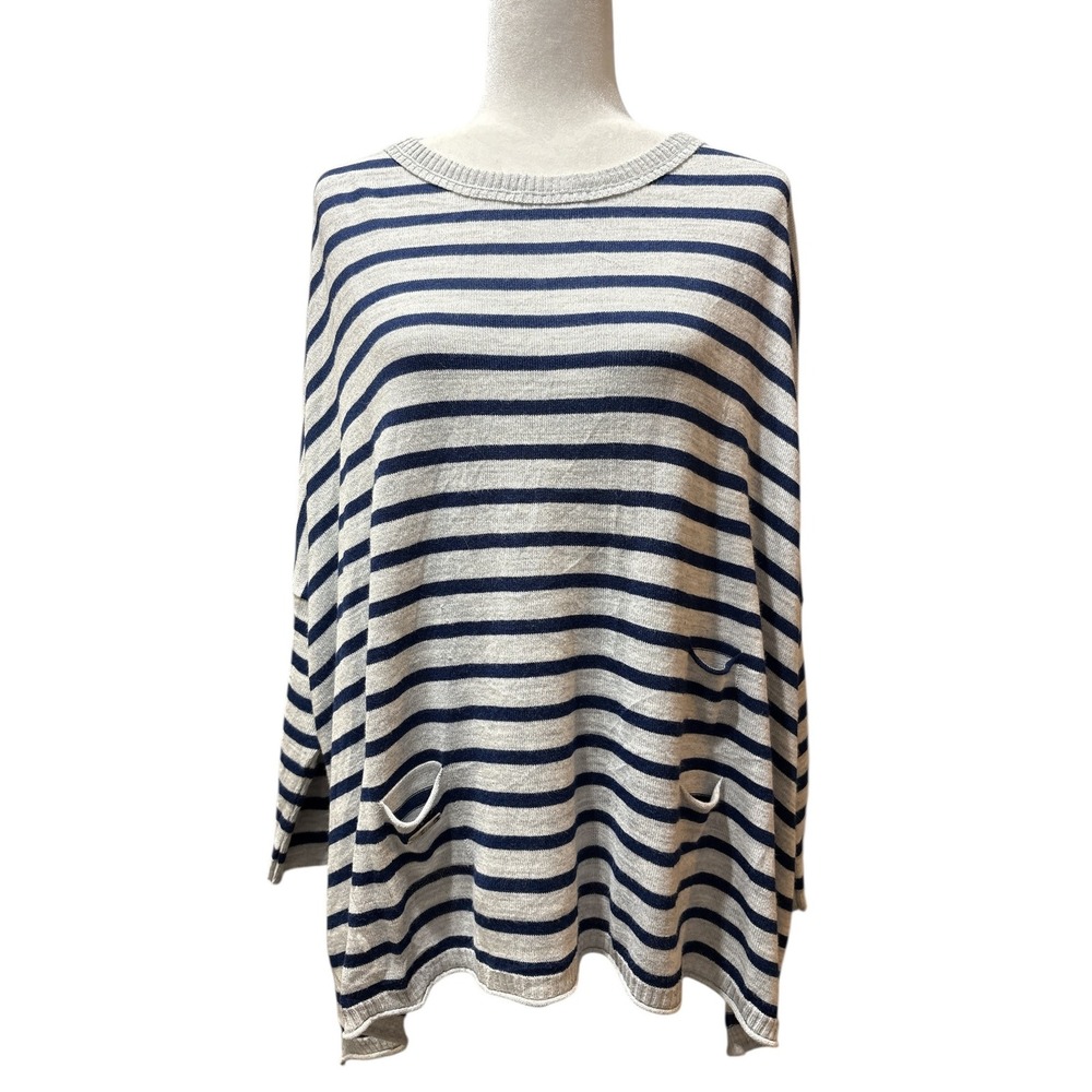MerSea Catalina Striped Knit Crewneck Sweater Women's One Size OS Cottagecore